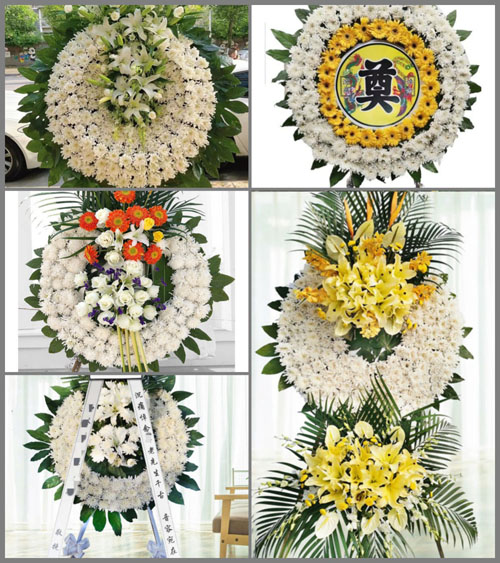 山东莱芜莱城区张家洼街道黄梁坡村花圈速递