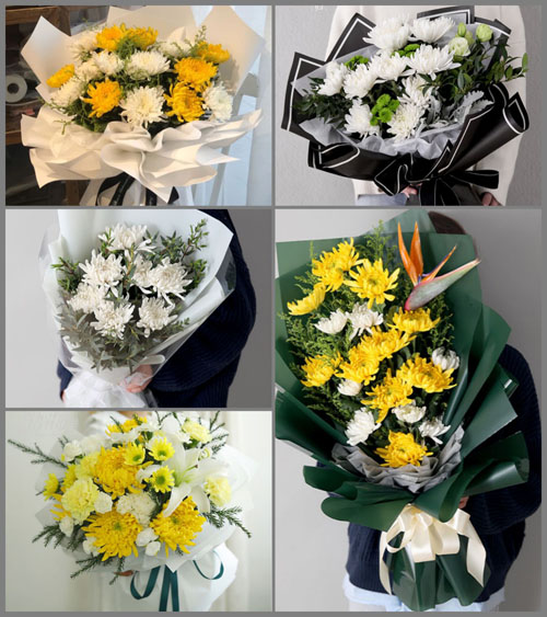 山东莱芜莱城区张家洼街道黄梁坡村白事花束代送